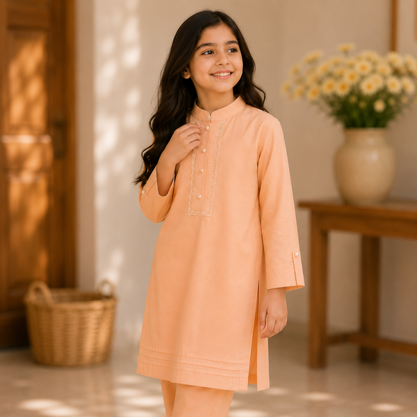 Sunset Peach Kurta