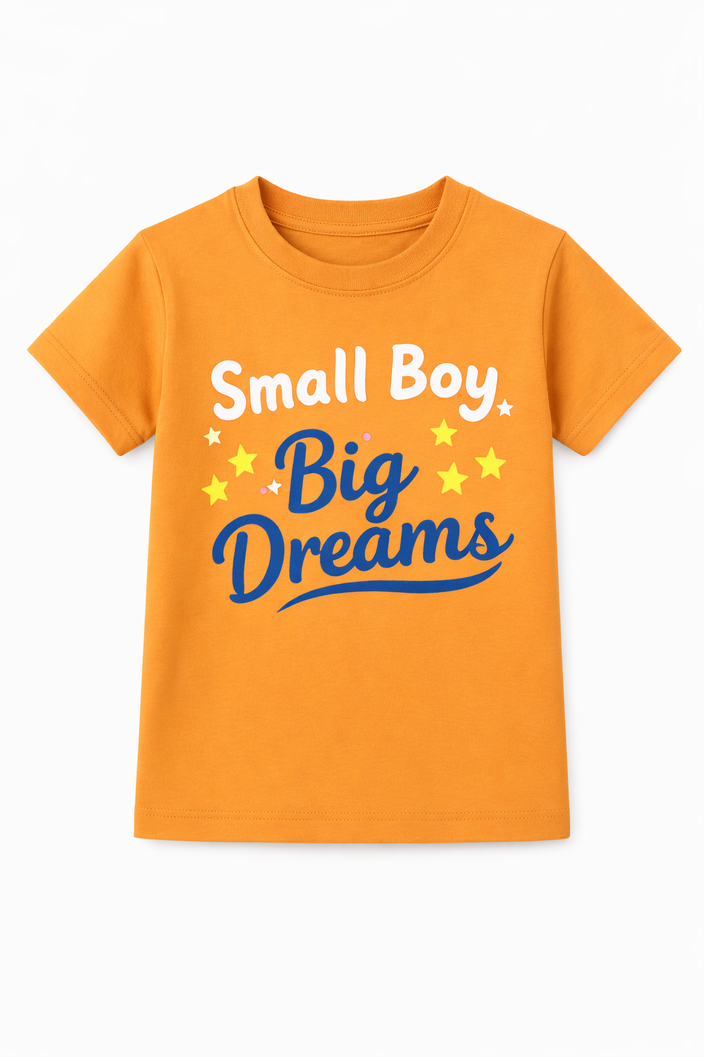 Boys Mustard Premium Cotton T-Shirt.