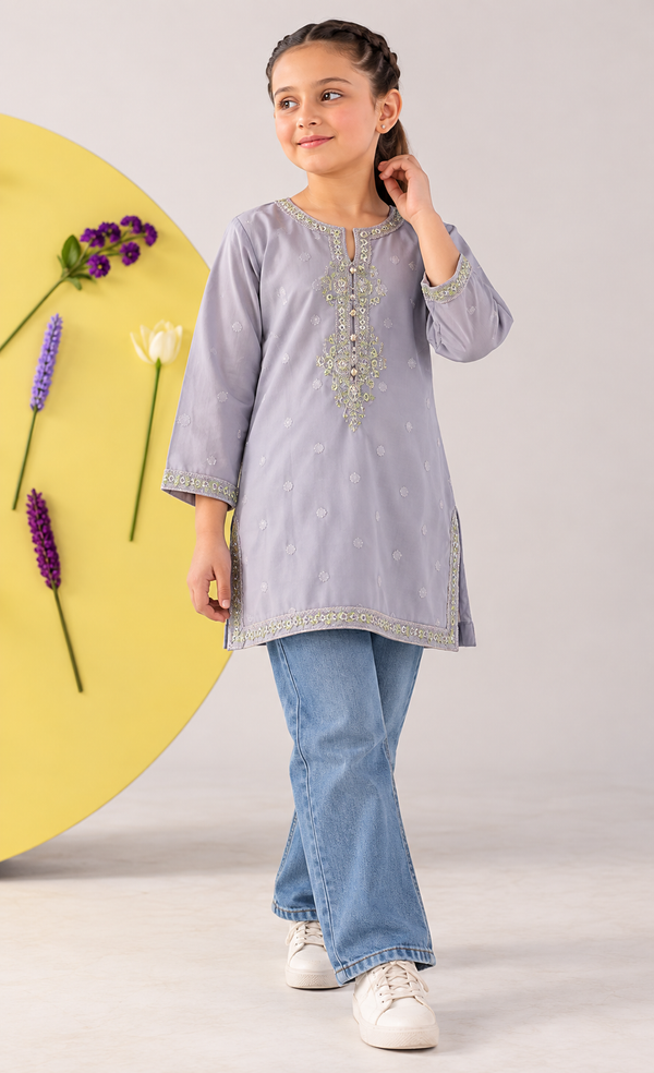 Lilac Embroidered TOP