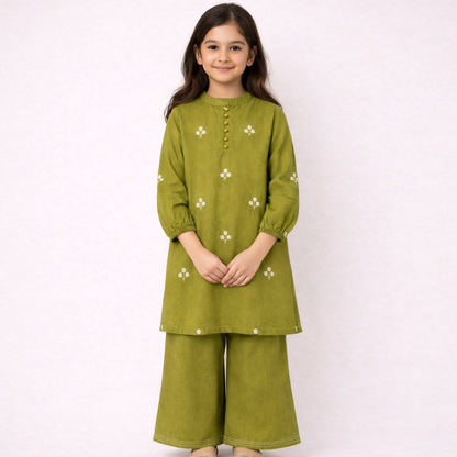 Premium Lawn Embroidered Girls 2-piece outfit set