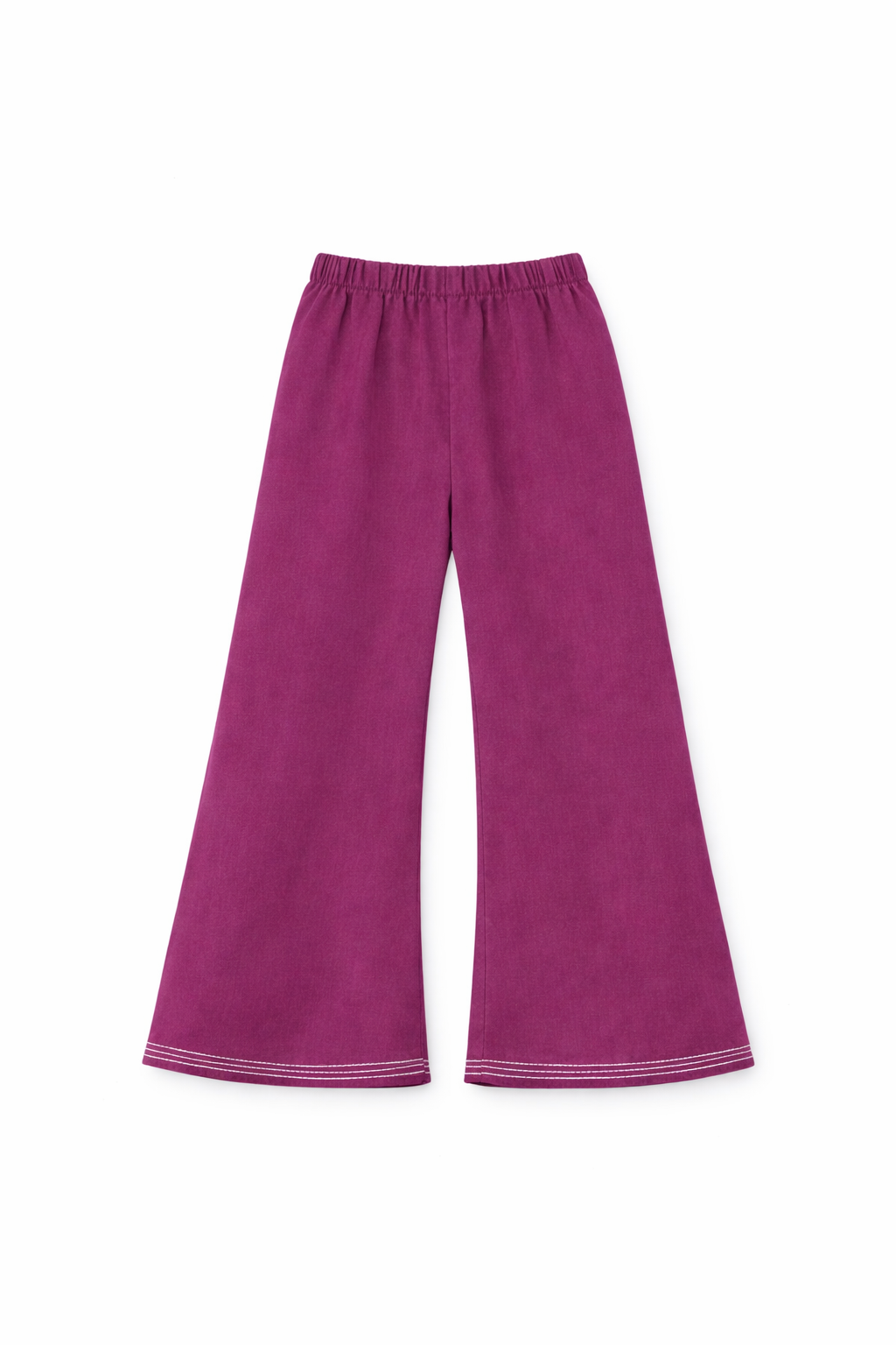 Plum Floral Embroidered 2-Piece Girls Outfit Set
