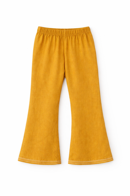Premium Mustard Yellow 2-Piece Girls Outfit set