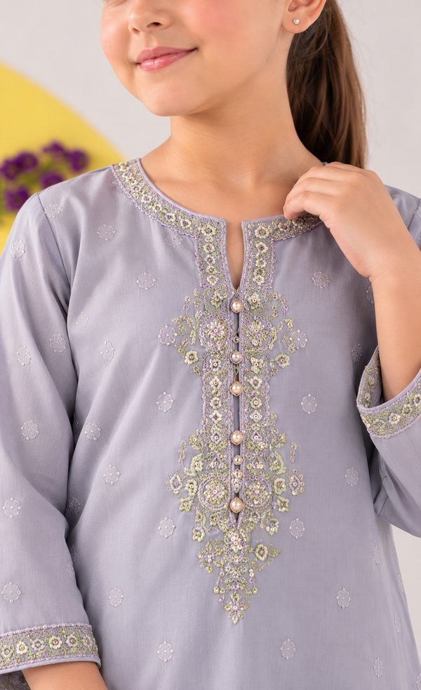 Lilac Embroidered TOP