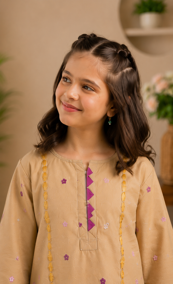 Beige Polka Bloom Set