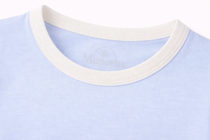 Cute Shell Graphic Light Blue Kids Summer Tee