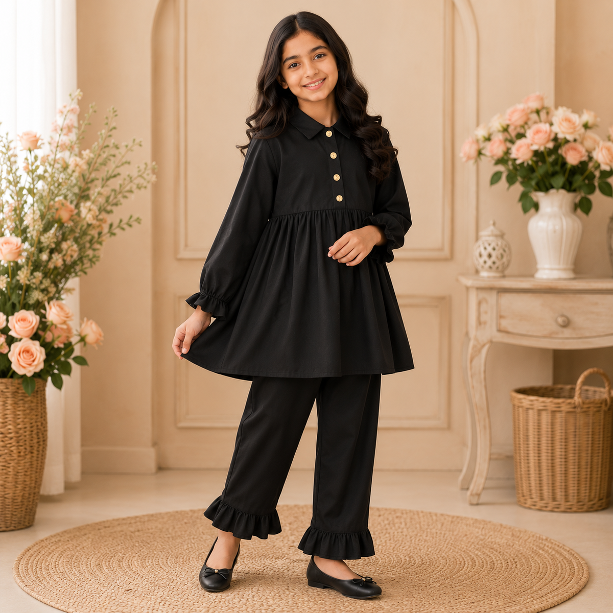 Noir Frill Set