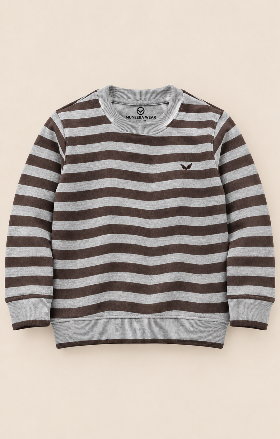 Brown Wave Stripe Sweatshirt
