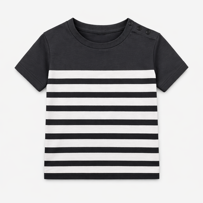 Boys Striped Cotton T-Shirt & Shorts Summer Outfit