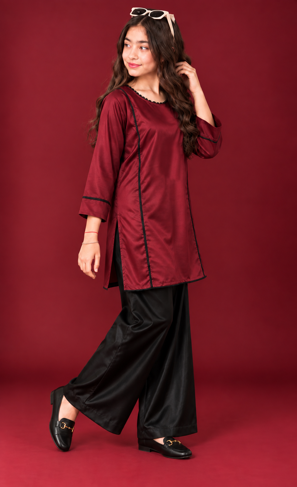 Ruby Silk Tunic