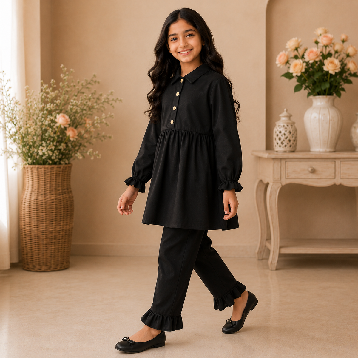 Noir Frill Set