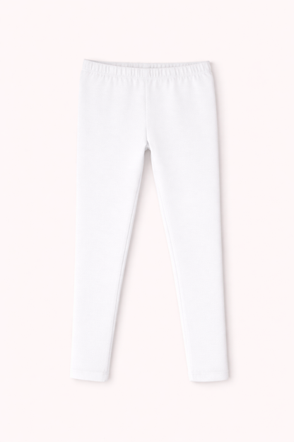 Girls Basic White Everyday Comfort Tights