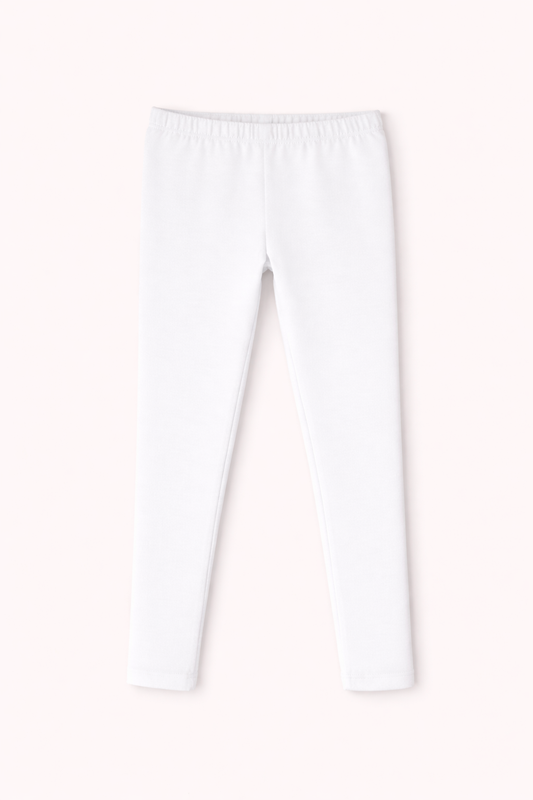 Girls Basic White Everyday Comfort Tights