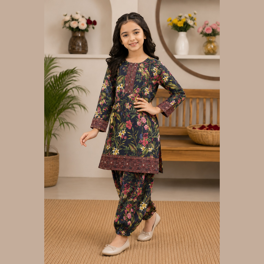 Midnight Floral Cotton Set