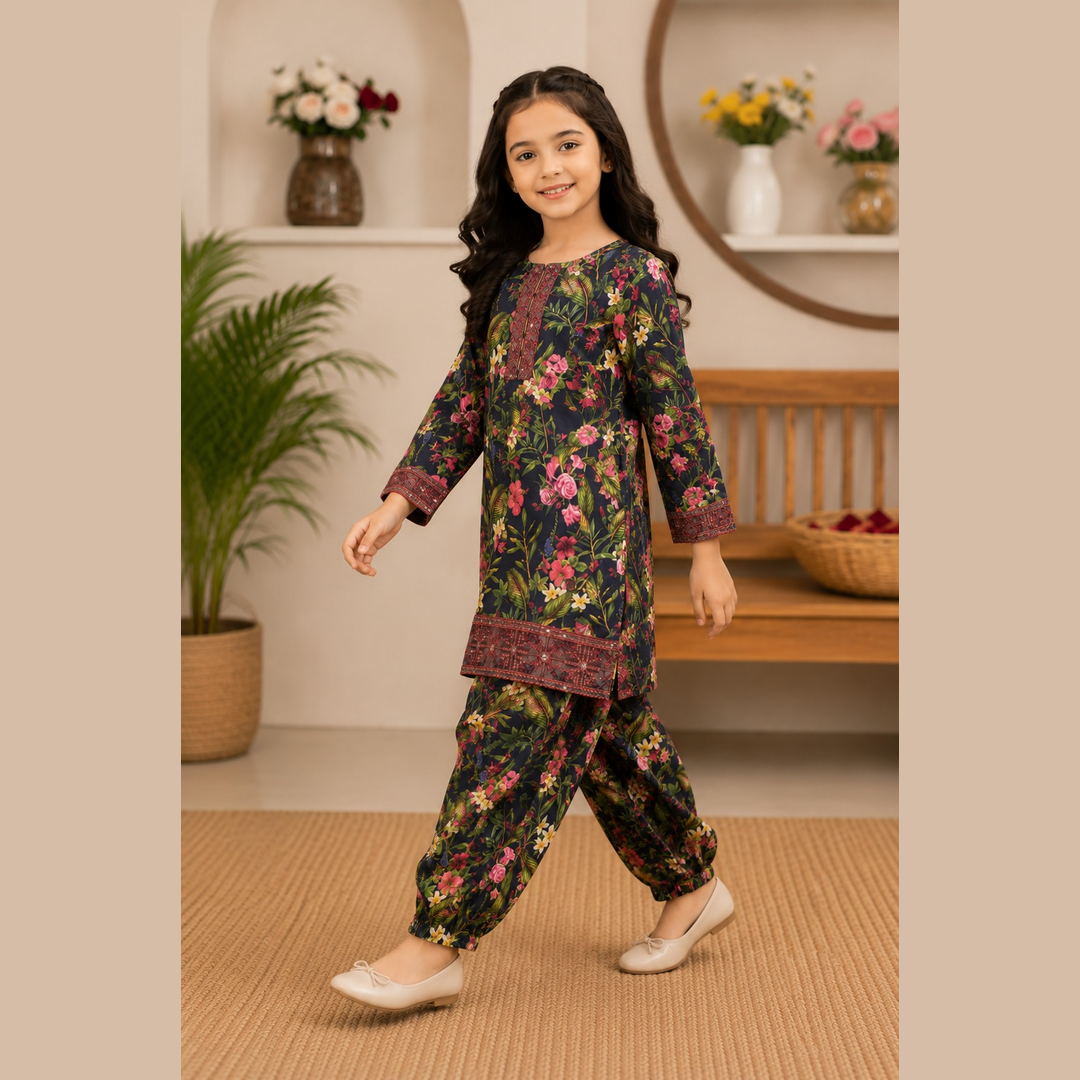 Midnight Floral Cotton Set