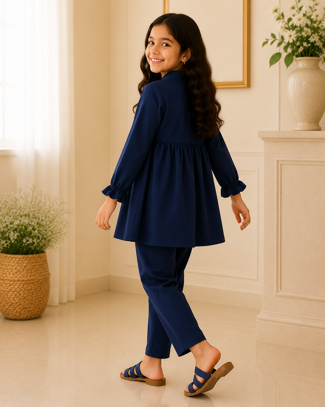 Blue Ruffle Set