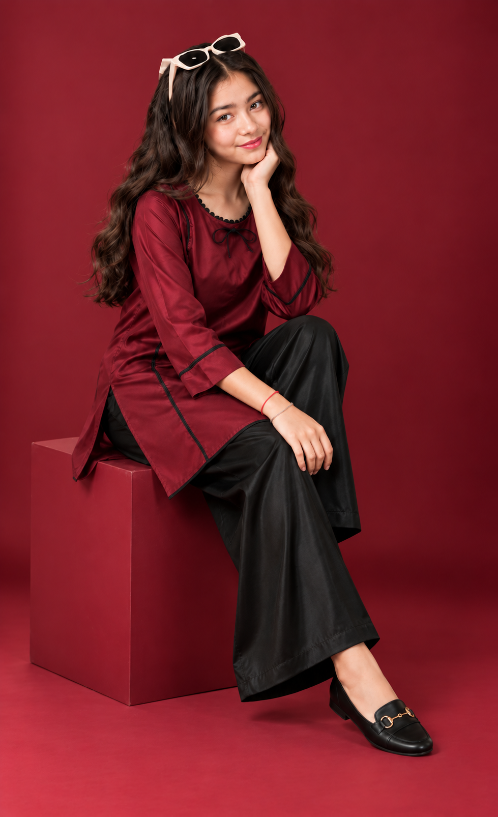 Ruby Silk Tunic
