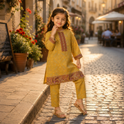 Zunaira Mustard Set